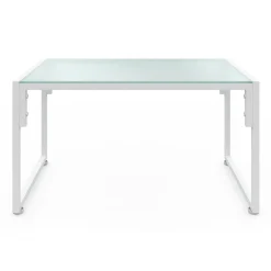 IDMarket Salon de jardin bas 4 personnes en acier blanc* Salons De Jardin