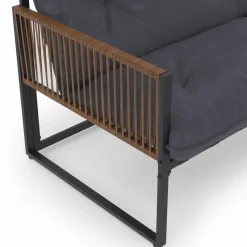 IDMarket Salon de jardin bas 8 places canapé d'angle, fauteuils avec coussin gris et 2 tables basses* Salons De Jardin