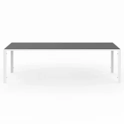 IDMarket Salon de jardin blanc et gris avec chaises empilables* Salons De Jardin