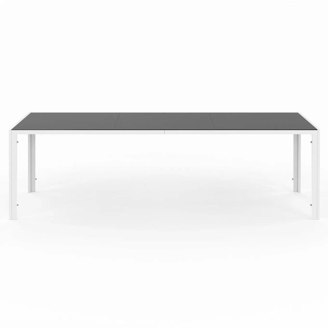 IDMarket Salon de jardin blanc et gris avec chaises empilables* Salons De Jardin