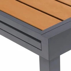 IDMarket Salon de jardin bois et gris anthracite avec table extensible et 12 chaises* Salons De Jardin