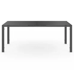 IDMarket Salon de jardin 8 chaises empilables mix color gris, noir et terracotta et table 190 cm* Salons De Jardin