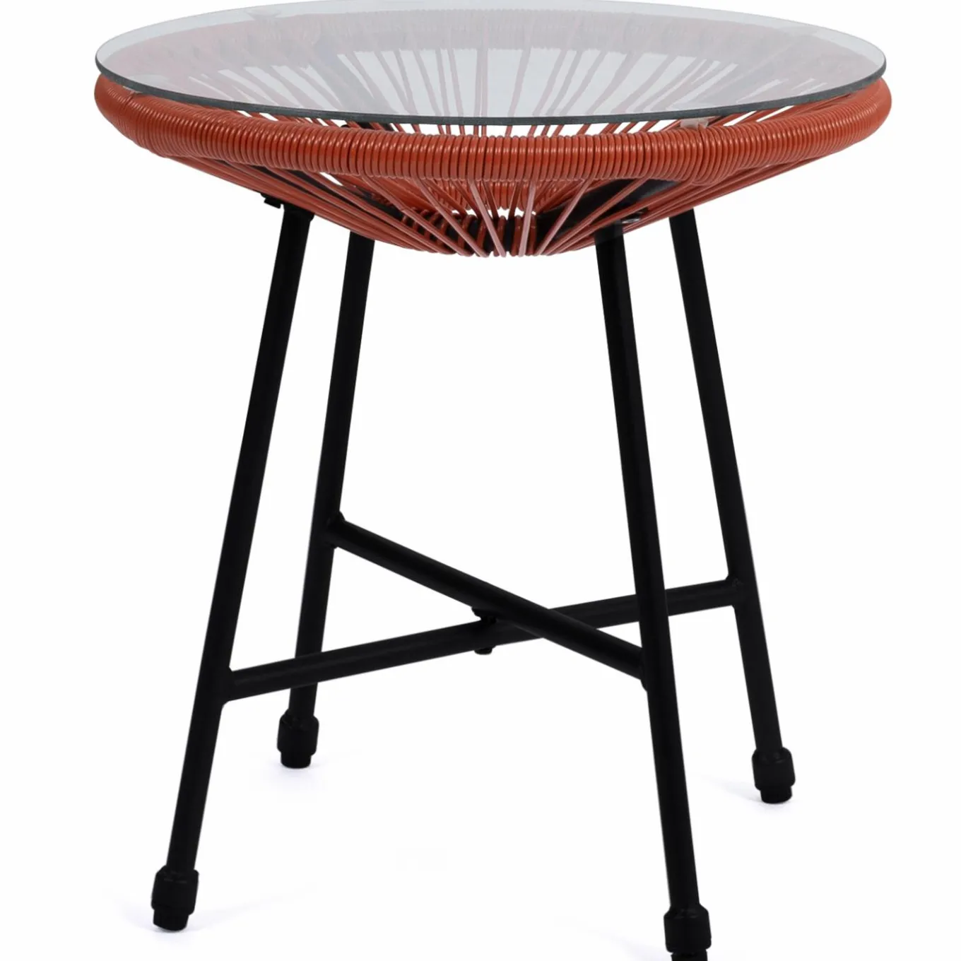 IDMarket Salon de jardin fil plastique terracotta* Salons De Jardin