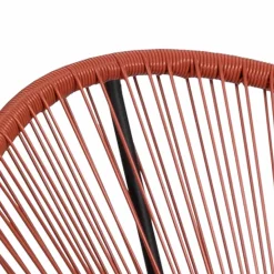 IDMarket Salon de jardin fil plastique terracotta* Salons De Jardin