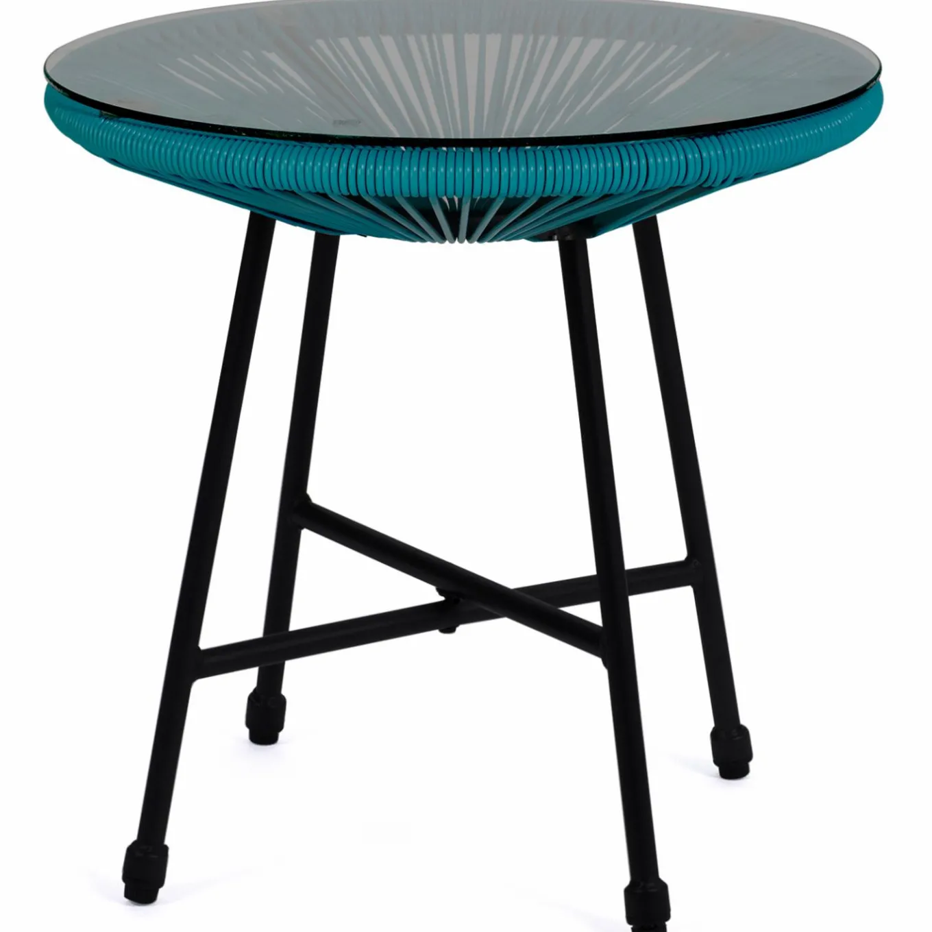 IDMarket Salon de jardin fil plastique bleu* Salons De Jardin