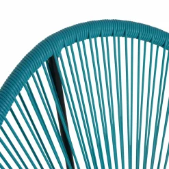 IDMarket Salon de jardin fil plastique bleu* Salons De Jardin