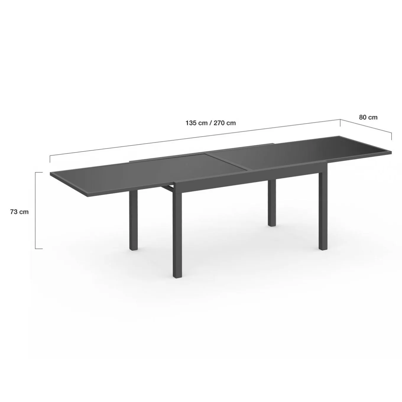 IDMarket Salon de jardin gris anthracite avec table extensible et 12 chaises* Salons De Jardin