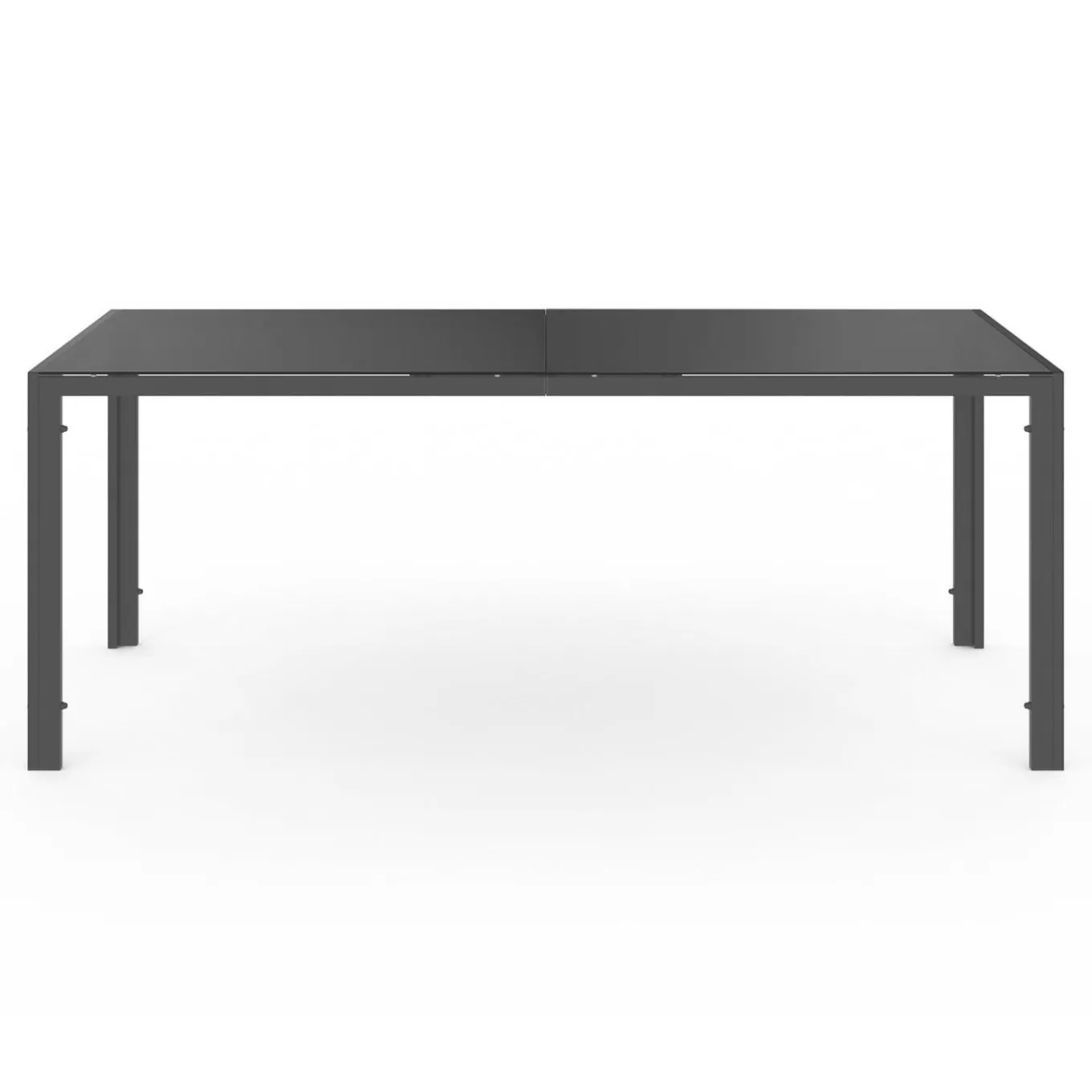 IDMarket Salon de jardin mix color bleu, gris et noir table 190 cm et 8 chaises empilables* Salons De Jardin