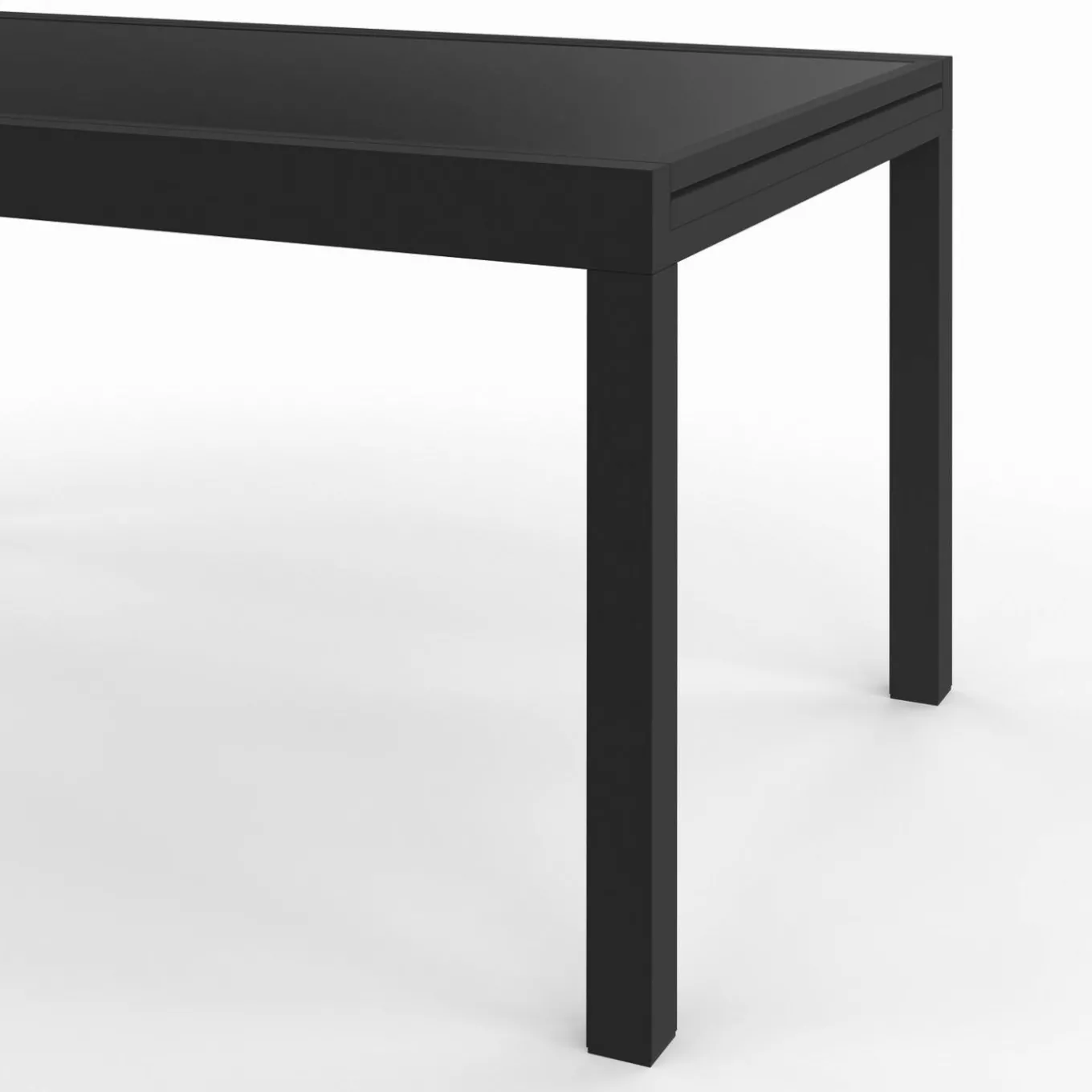 IDMarket Salon de jardin noir avec table extensible et 12 chaises empilables* Salons De Jardin