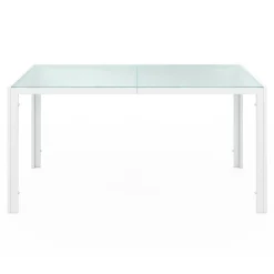IDMarket Salon de jardin 6 personnes chaises empilables blanc et beige table 150 cm* Salons De Jardin