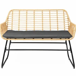 IDMarket Salon d’extérieur en résine tressée façon rotin et acier noir* Salons De Jardin