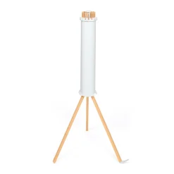 IDMarket Séchoir à linge à rayons rotatif et pliable blanc et bois* Séchoirs À Linge