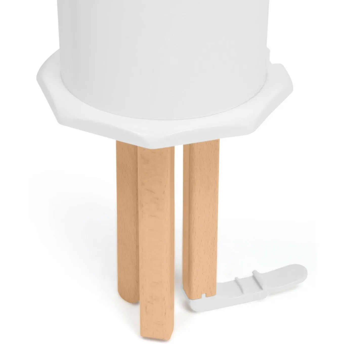 IDMarket Séchoir à linge à rayons rotatif et pliable blanc et bois* Séchoirs À Linge