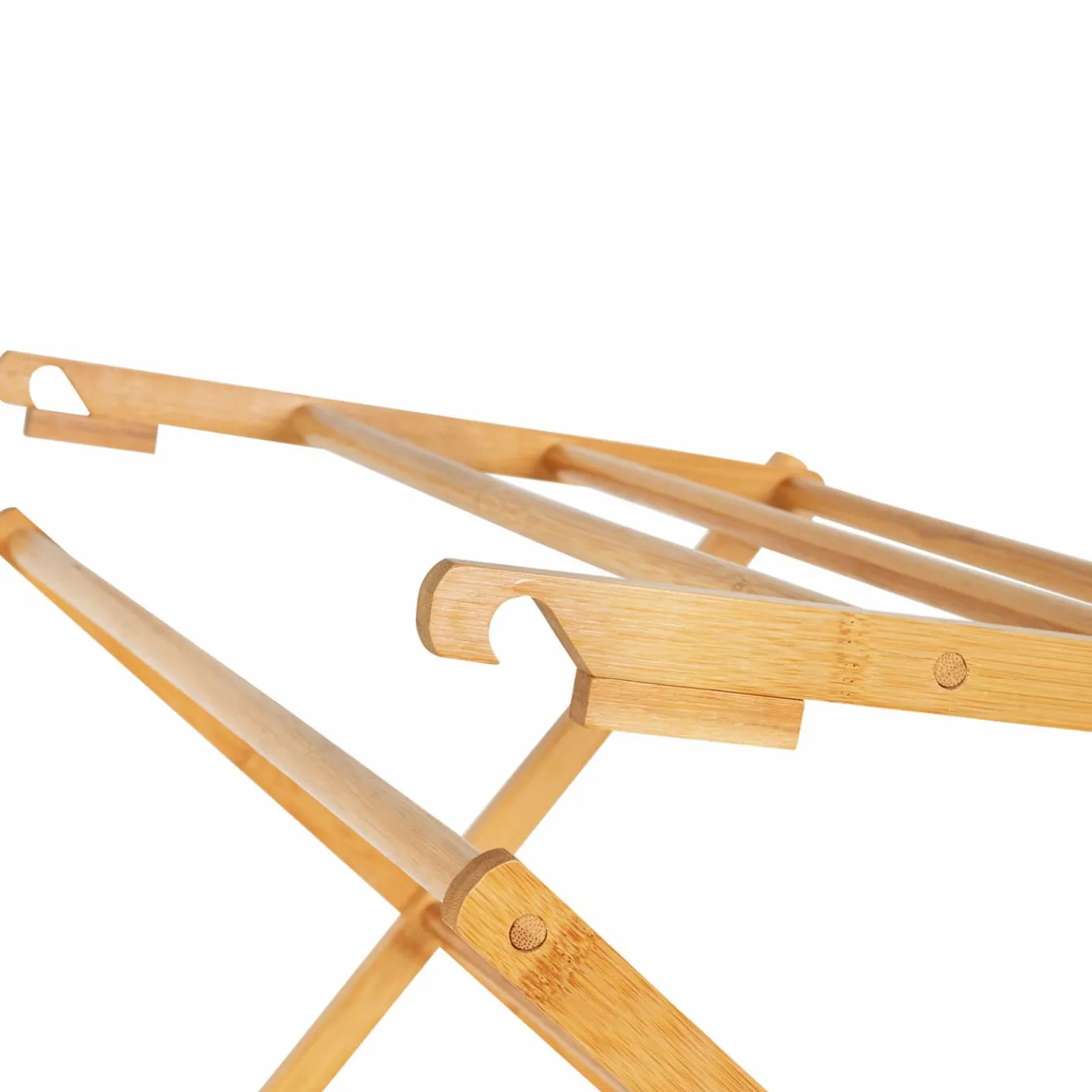 IDMarket Séchoir à linge accordéon en bambou* Séchoirs À Linge