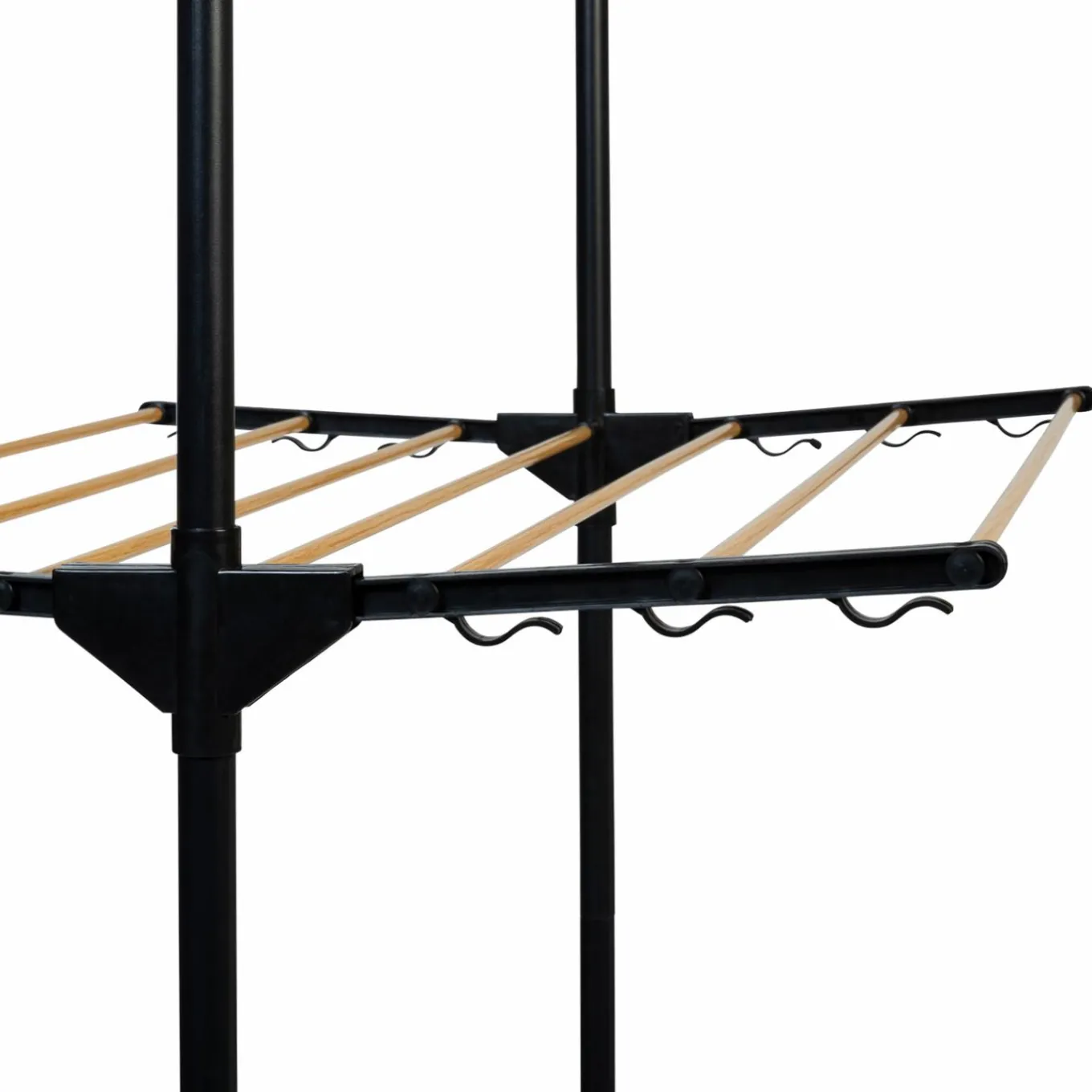 IDMarket Séchoir à linge couleur noir et aspect bois* Séchoirs À Linge