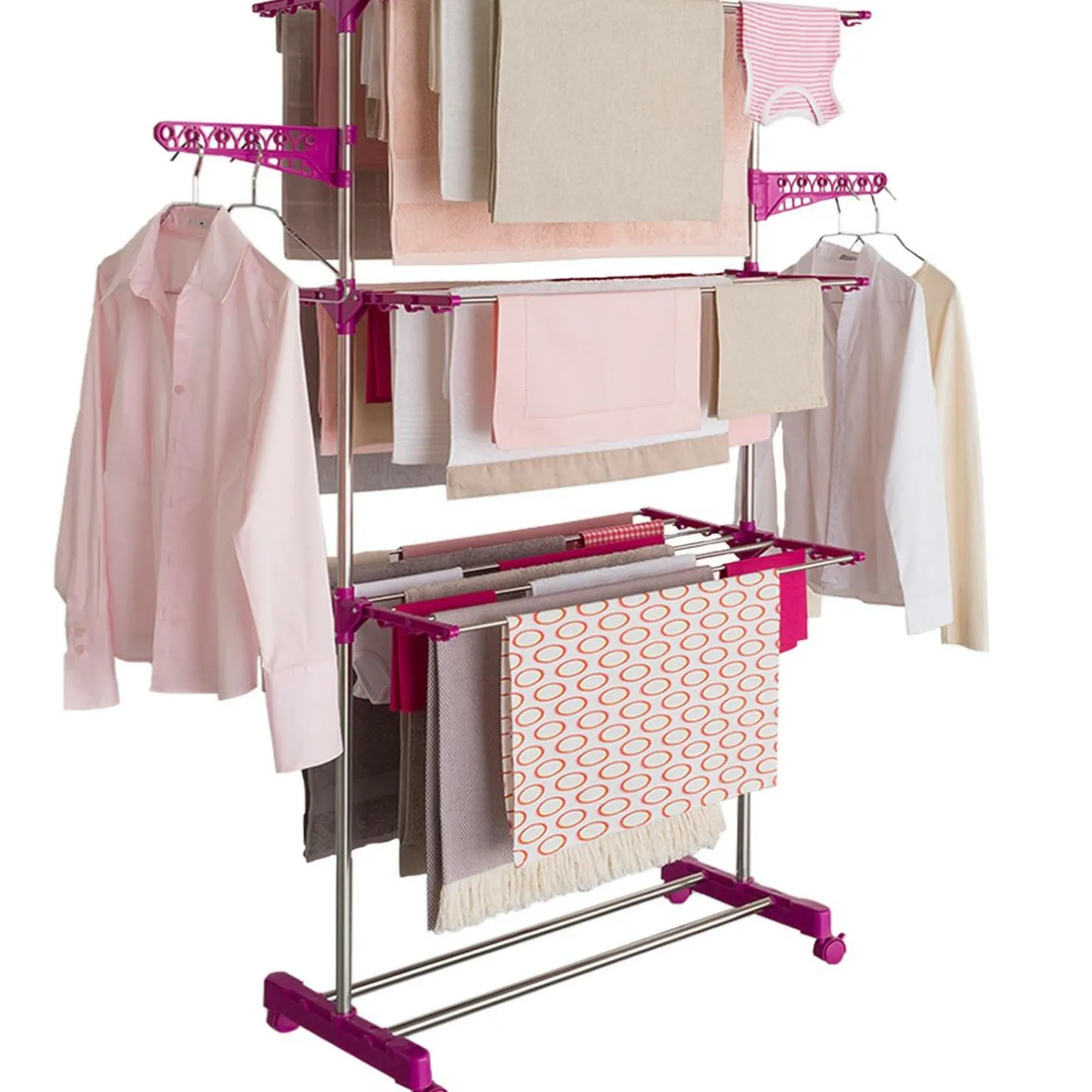 IDMarket Séchoir à linge en acier peint couleur prune* Séchoirs À Linge