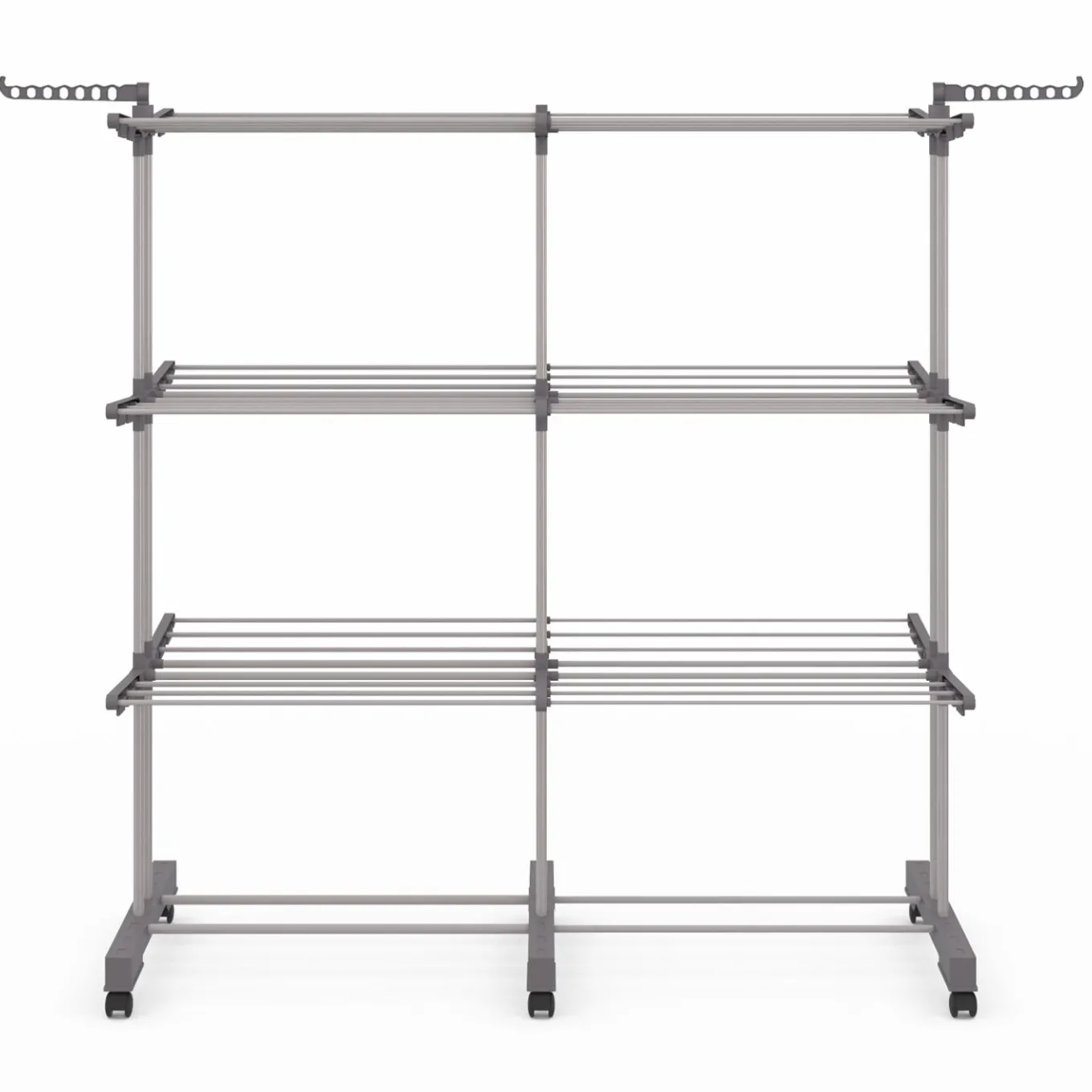 IDMarket Séchoir à linge pliable extensible 40M gris 3 niveaux* Séchoirs À Linge|Accessoires Salle De Bain