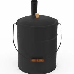IDMarket Seau à cendres avec couvercle et pelle : 15 litres* Accessoires Cheminée