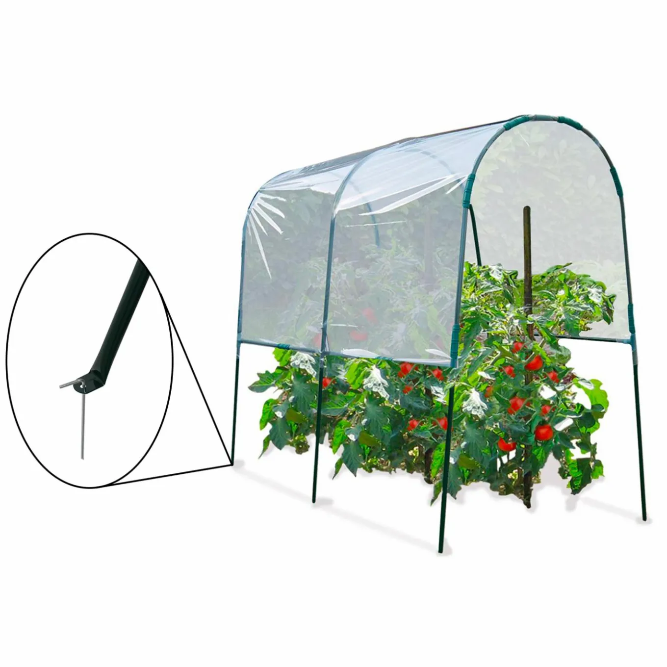 IDMarket Serre à tomates de 2m de longueur* Serres À Tomates Et Équipement Du Potager|Serres