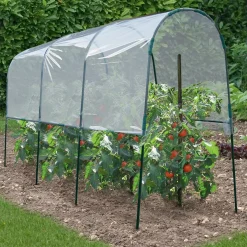IDMarket Serre à tomates tunnel 4 m* Serres À Tomates Et Équipement Du Potager|Serres