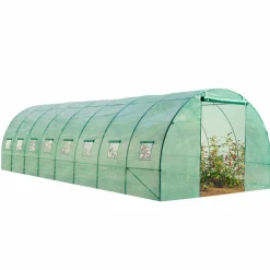 IDMarket Serre de jardin 24 m² tunnel 8x3 m* Serres Tunnel|Serres