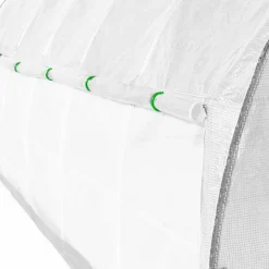 IDMarket Serre de jardin blanche 18 m² avec 2 côtés relevables 6x3x2m* Serres Tunnel|Serres
