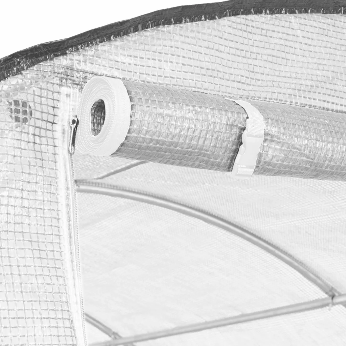 IDMarket Serre de jardin blanche 18 m² avec 2 côtés relevables 6x3x2m* Serres Tunnel|Serres