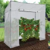 IDMarket Serre de jardin blanche avec porte et fenêtres relevables* Serres À Tomates Et Équipement Du Potager|Serres