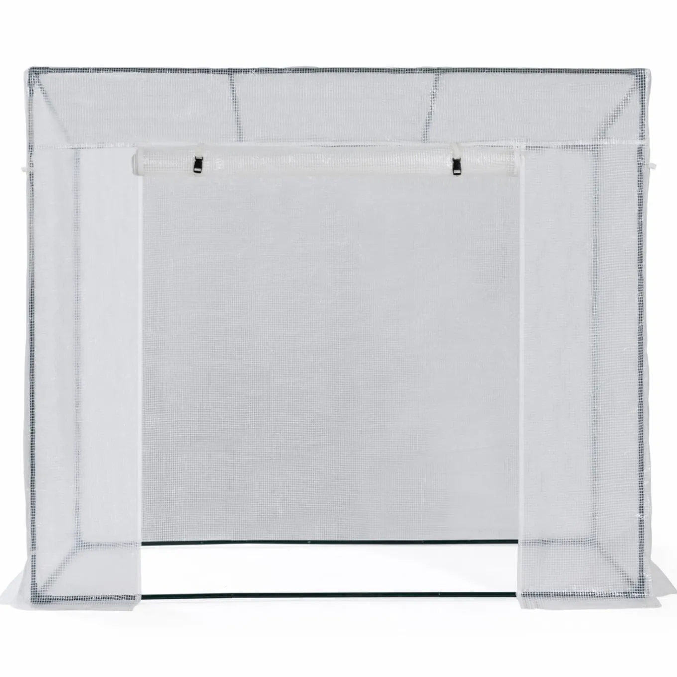 IDMarket Serre de jardin blanche avec porte et fenêtres relevables* Serres À Tomates Et Équipement Du Potager|Serres