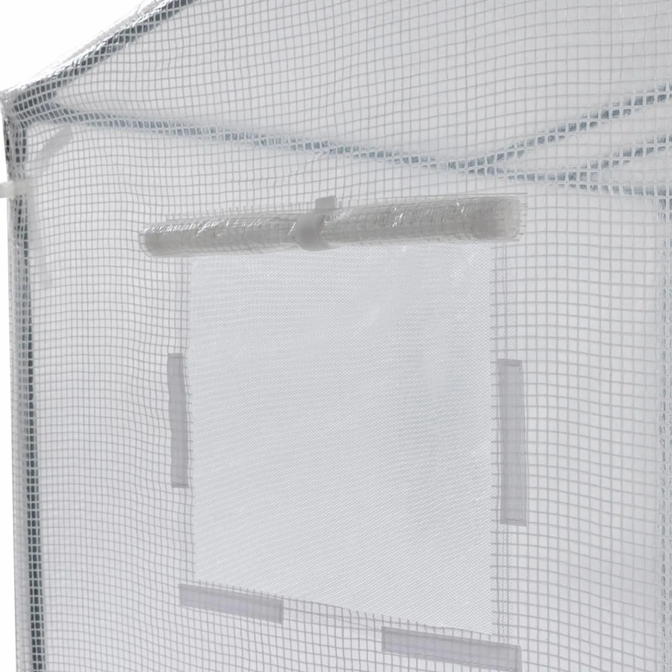 IDMarket Serre de jardin blanche avec porte et fenêtres relevables* Serres À Tomates Et Équipement Du Potager|Serres