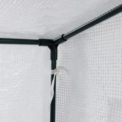 IDMarket Serre de jardin blanche avec porte et fenêtres relevables* Serres À Tomates Et Équipement Du Potager|Serres