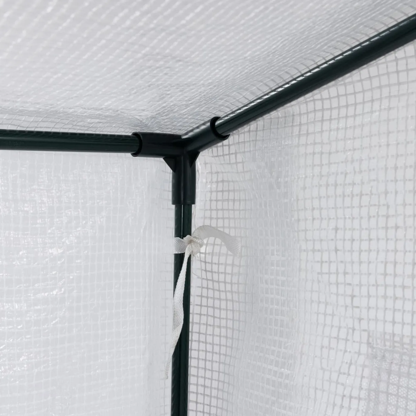 IDMarket Serre de jardin blanche avec porte et fenêtres relevables* Serres À Tomates Et Équipement Du Potager|Serres