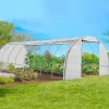 IDMarket Serre de jardin blanche 24m² 8x3 M* Serres Tunnel|Serres