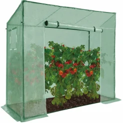 IDMarket Serre de jardin verte avec porte et fenêtres relevables* Serres À Tomates Et Équipement Du Potager|Serres