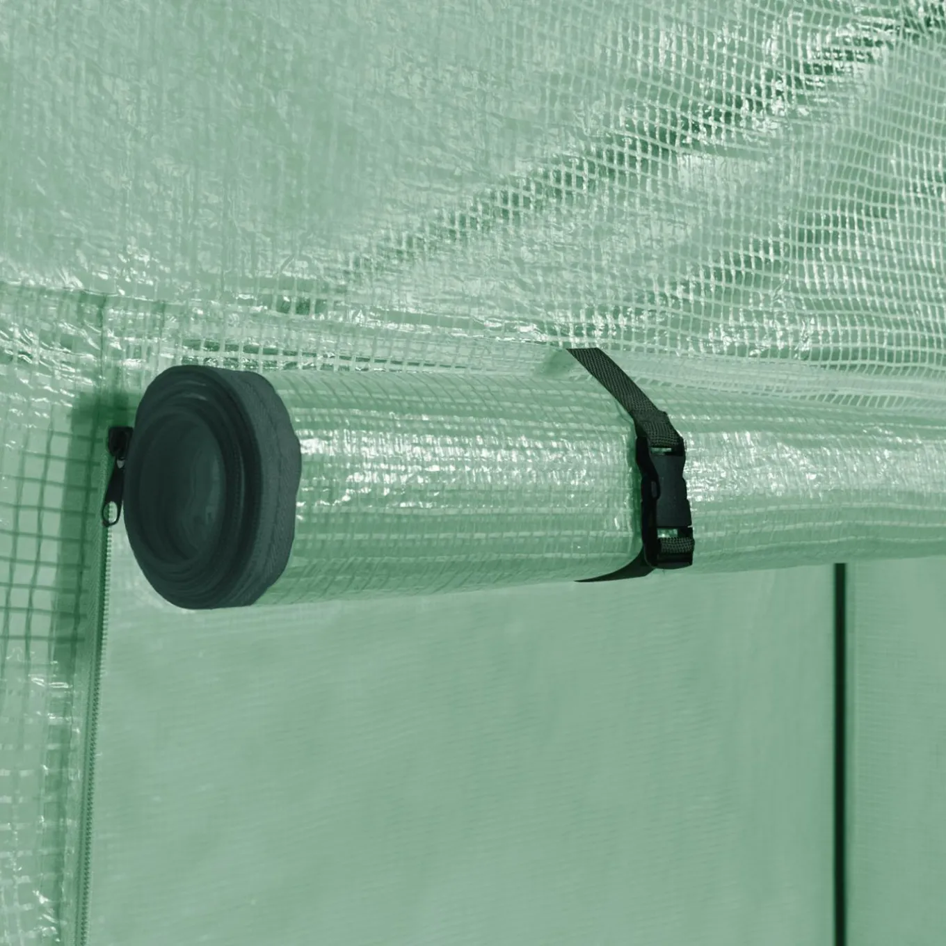 IDMarket Serre de jardin verte avec porte et fenêtres relevables* Serres À Tomates Et Équipement Du Potager|Serres