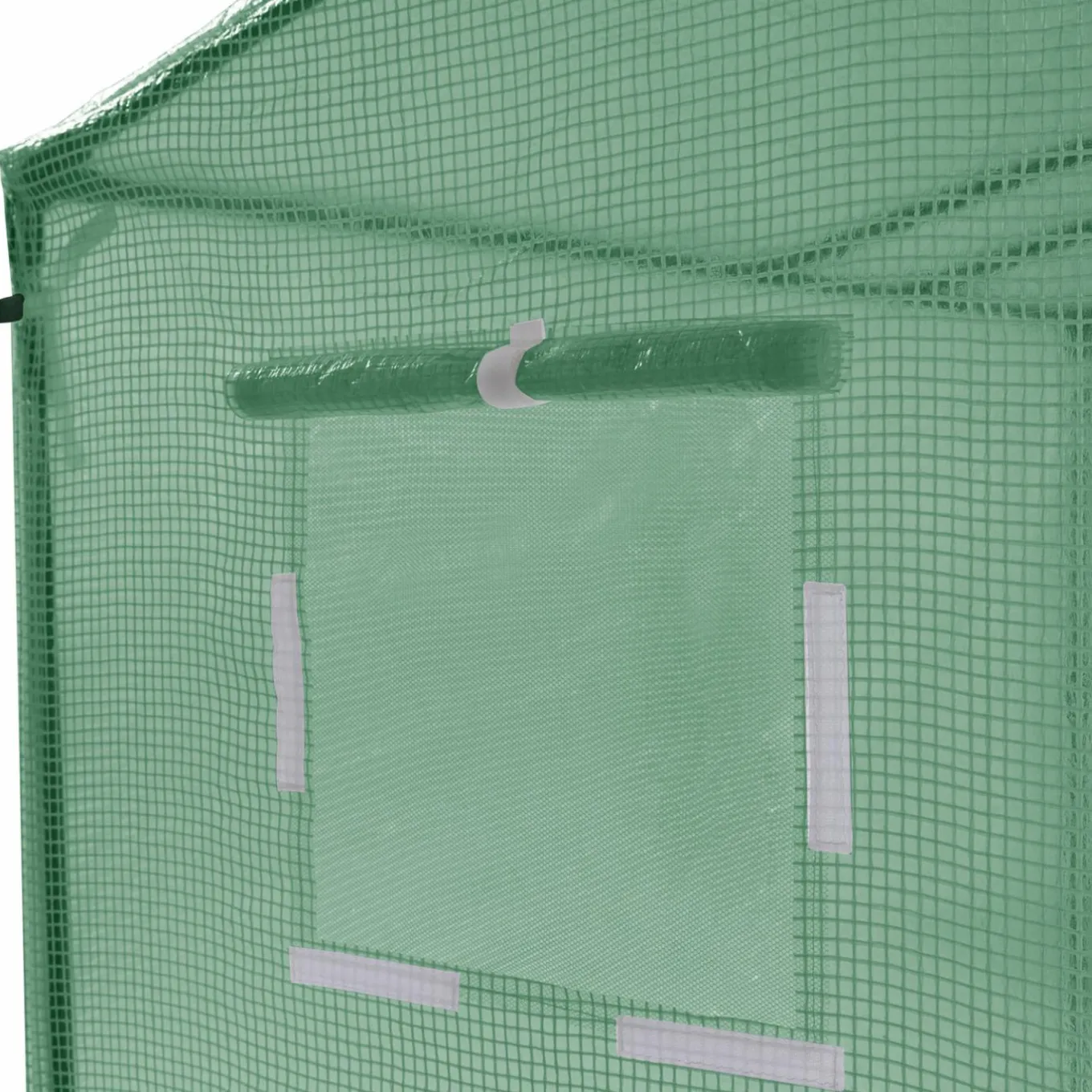 IDMarket Serre de jardin verte avec porte et fenêtres relevables* Serres À Tomates Et Équipement Du Potager|Serres