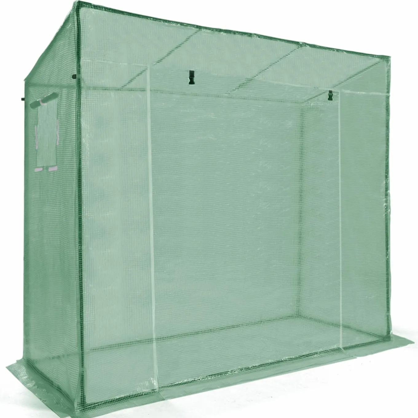 IDMarket Serre de jardin verte avec porte et fenêtres relevables* Serres À Tomates Et Équipement Du Potager|Serres