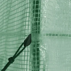 IDMarket Serre de jardin verte avec porte et fenêtres relevables* Serres À Tomates Et Équipement Du Potager|Serres