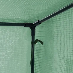 IDMarket Serre de jardin verte avec porte et fenêtres relevables* Serres À Tomates Et Équipement Du Potager|Serres