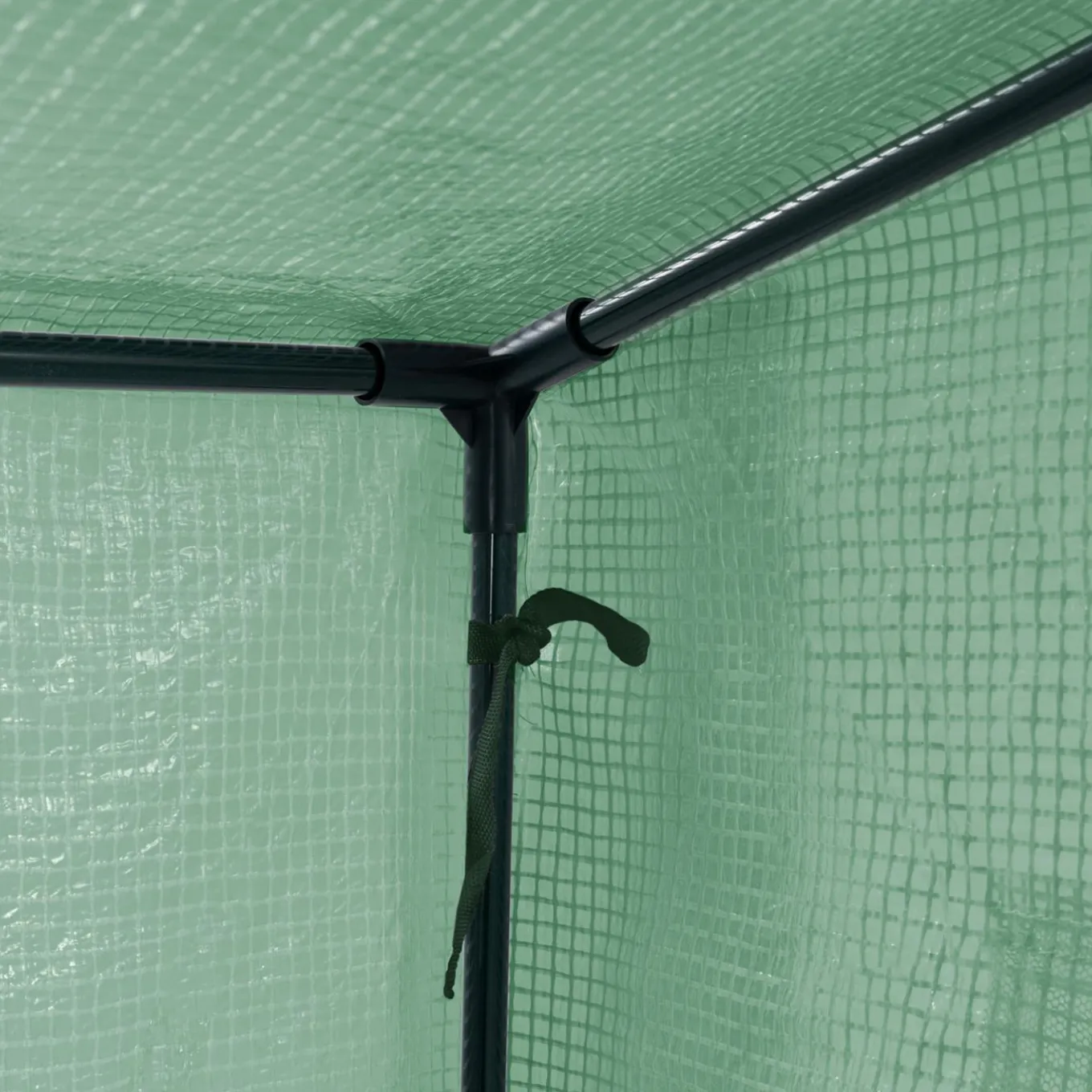 IDMarket Serre de jardin verte avec porte et fenêtres relevables* Serres À Tomates Et Équipement Du Potager|Serres