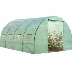 IDMarket Serre de jardin verte 12m² 3x4m* Serres Tunnel|Serres