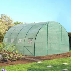 IDMarket Serre de jardin verte 12m² 3x4m* Serres Tunnel|Serres