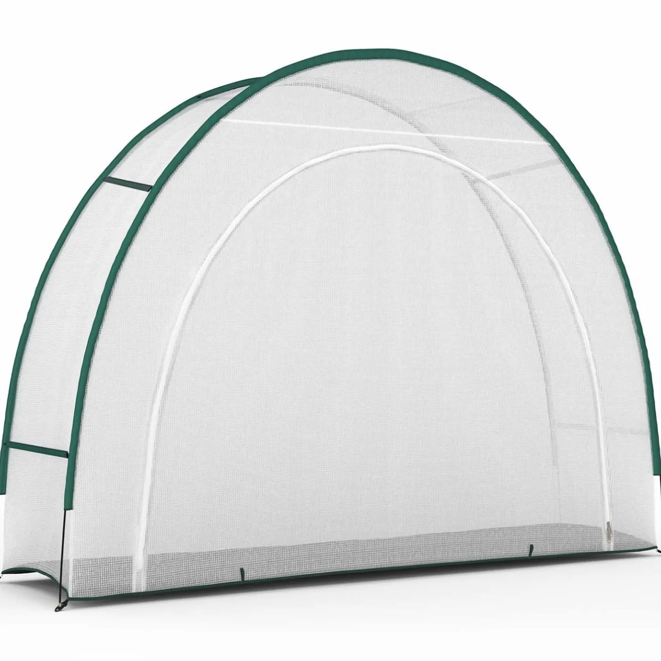 IDMarket Serre d'hivernage balcon et terrasse 300x80x220 cm en demi lune* Serres|Protection Du Jardin