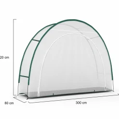 IDMarket Serre d'hivernage balcon et terrasse 300x80x220 cm en demi lune* Serres|Protection Du Jardin