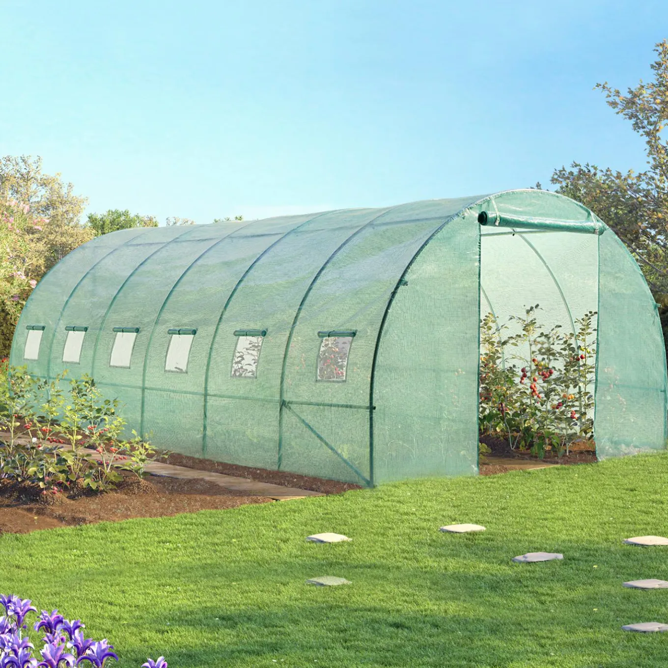 IDMarket Serre tunnel 18 m²* Serres Tunnel|Serres