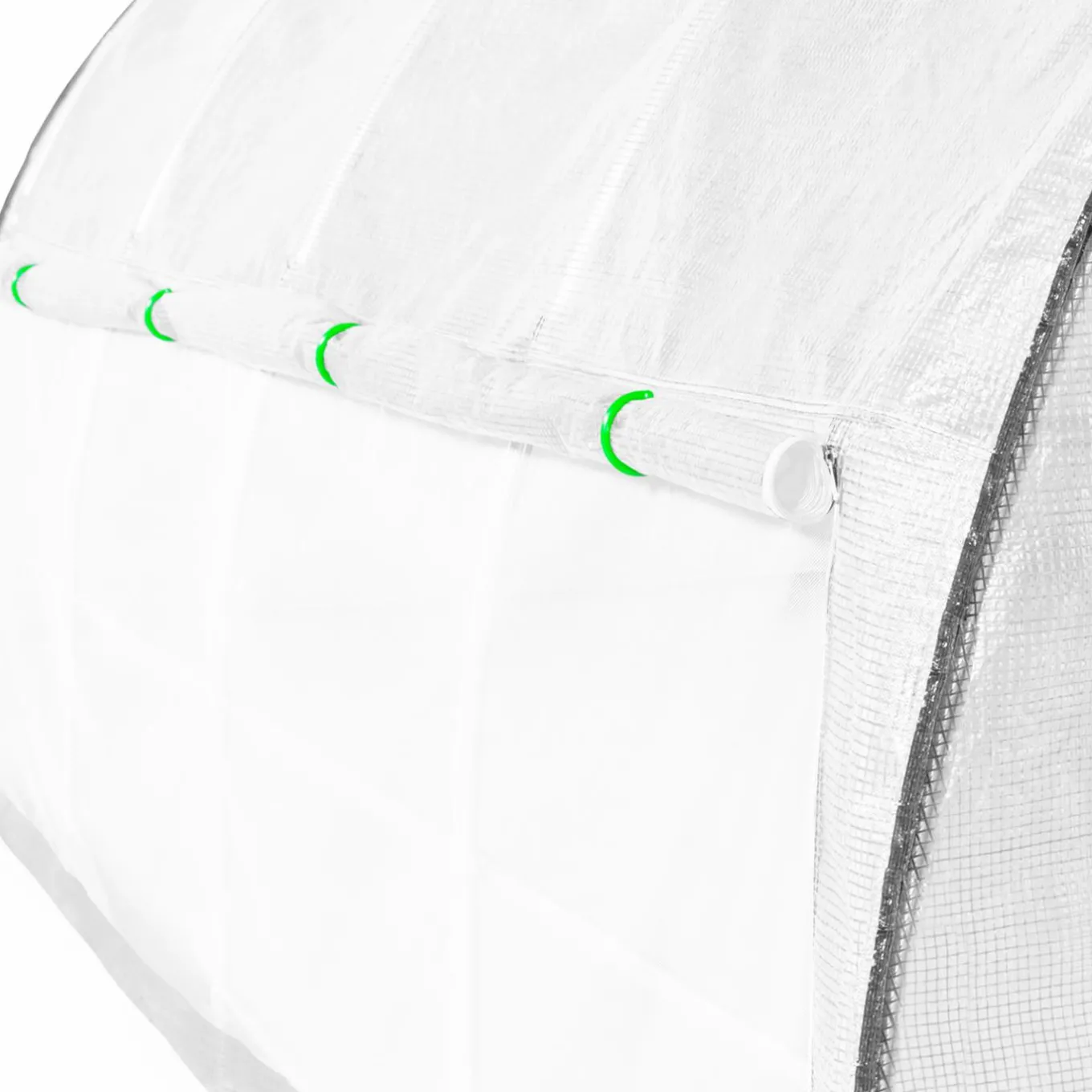 IDMarket Serre tunnel de jardin 12M² blanche relevable avec moustiquaire* Serres Tunnel|Serres