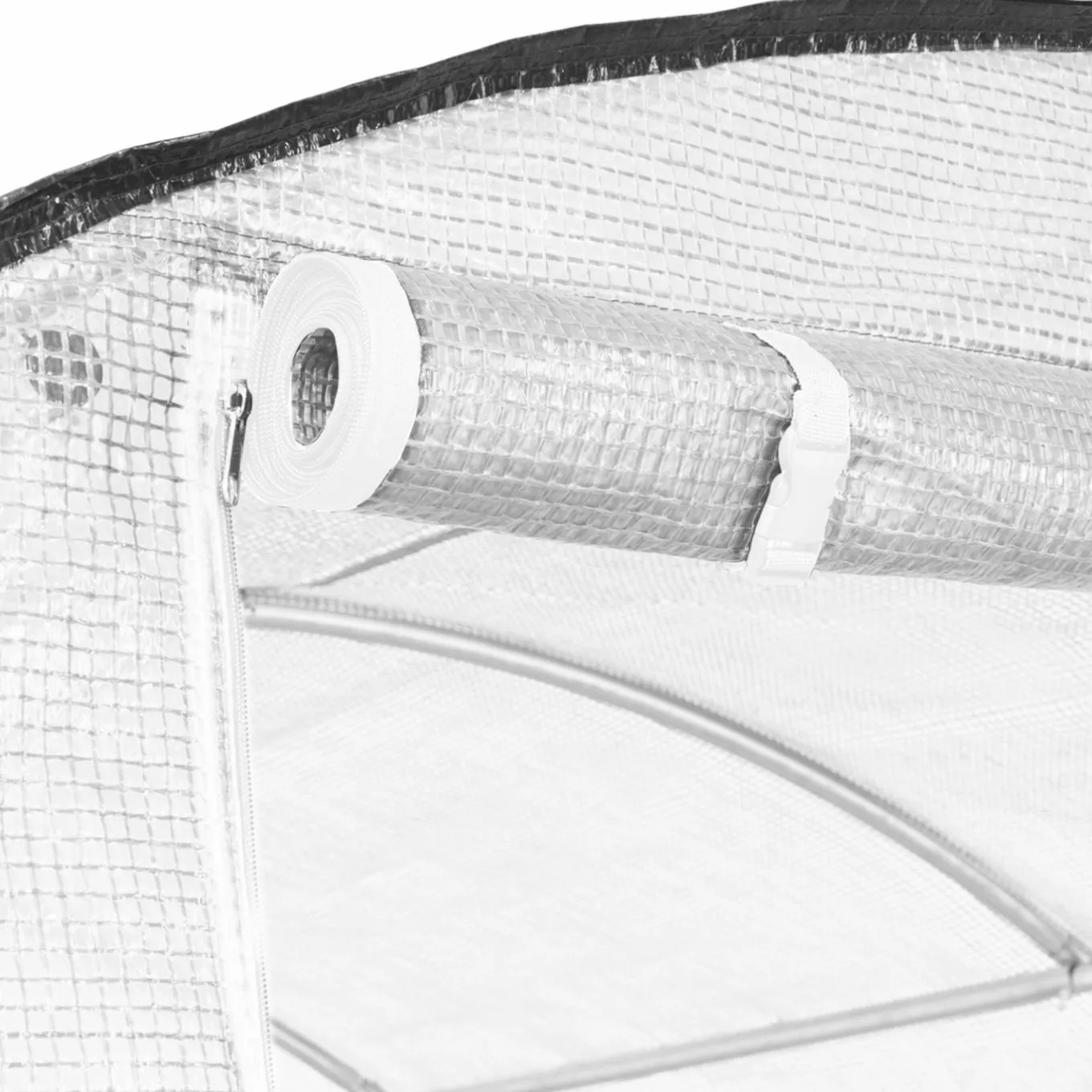 IDMarket Serre tunnel de jardin 12M² blanche relevable avec moustiquaire* Serres Tunnel|Serres