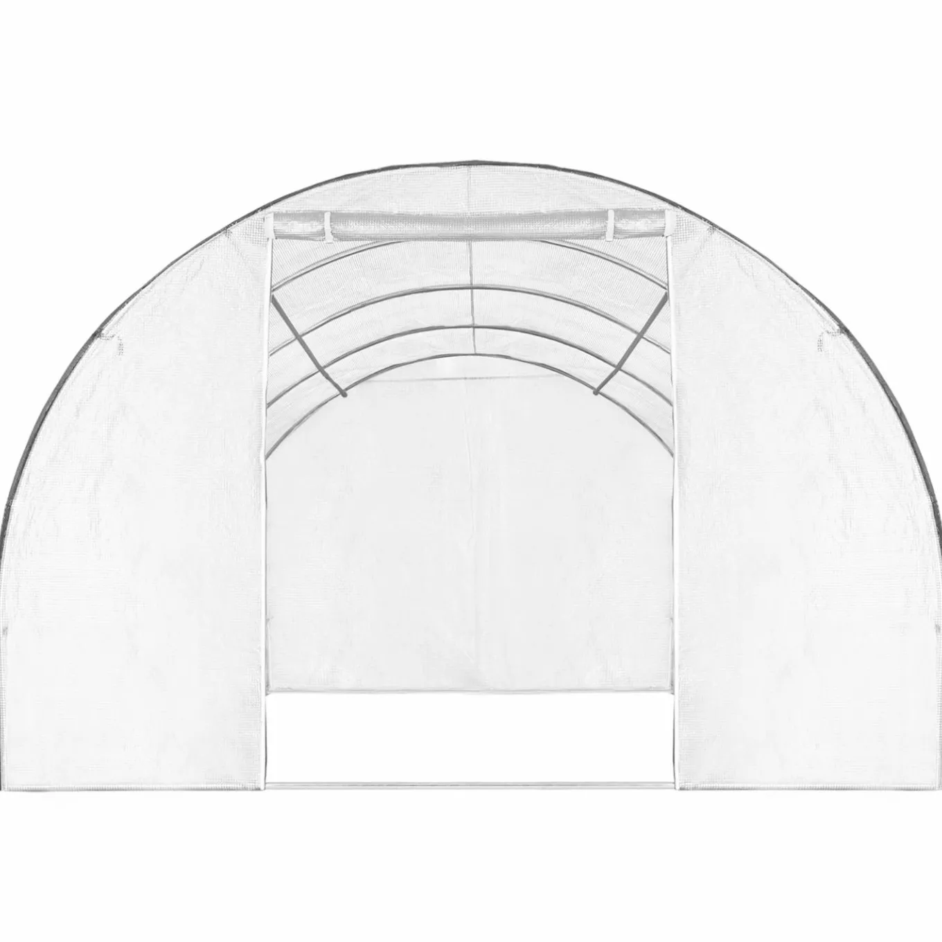 IDMarket Serre tunnel de jardin 12M² blanche relevable avec moustiquaire* Serres Tunnel|Serres