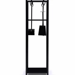 IDMarket Serviteur range bûche intérieur en acier noir* Collection Métal|Accessoires Cheminée