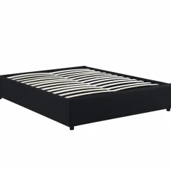 IDMarket Sommier coffre de rangement 140x190 cm noir* Collection Contemporaine|Chambre Complète Adulte